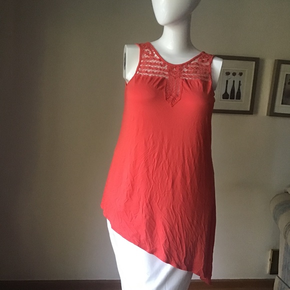 Embroidered orange cover up/ tunic top - Picture 4 of 9